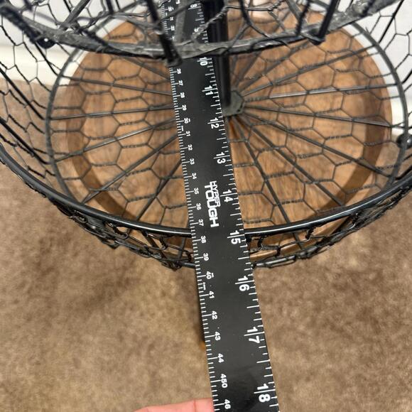 Three Tier Metal Kitchen Basket 15" Wide  26" Tall Collapsible & Rearrangeable - Picture 4 of 7